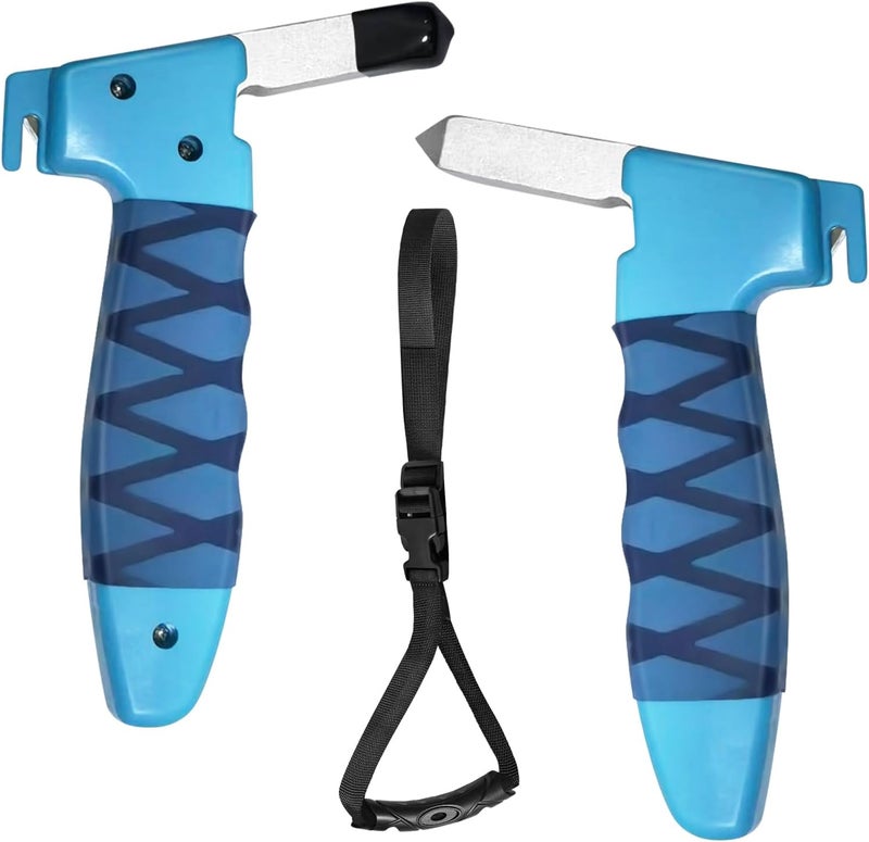 Gatnetly 2 Pack Car Handle Assist for Elderly, Auto Cane Portable Vehicle Support Handle, 3 in 1 Multifunctional Standing Mobility Aid Tool for Elderly, Car Strap with Nylon Band (Blue) - Image 1